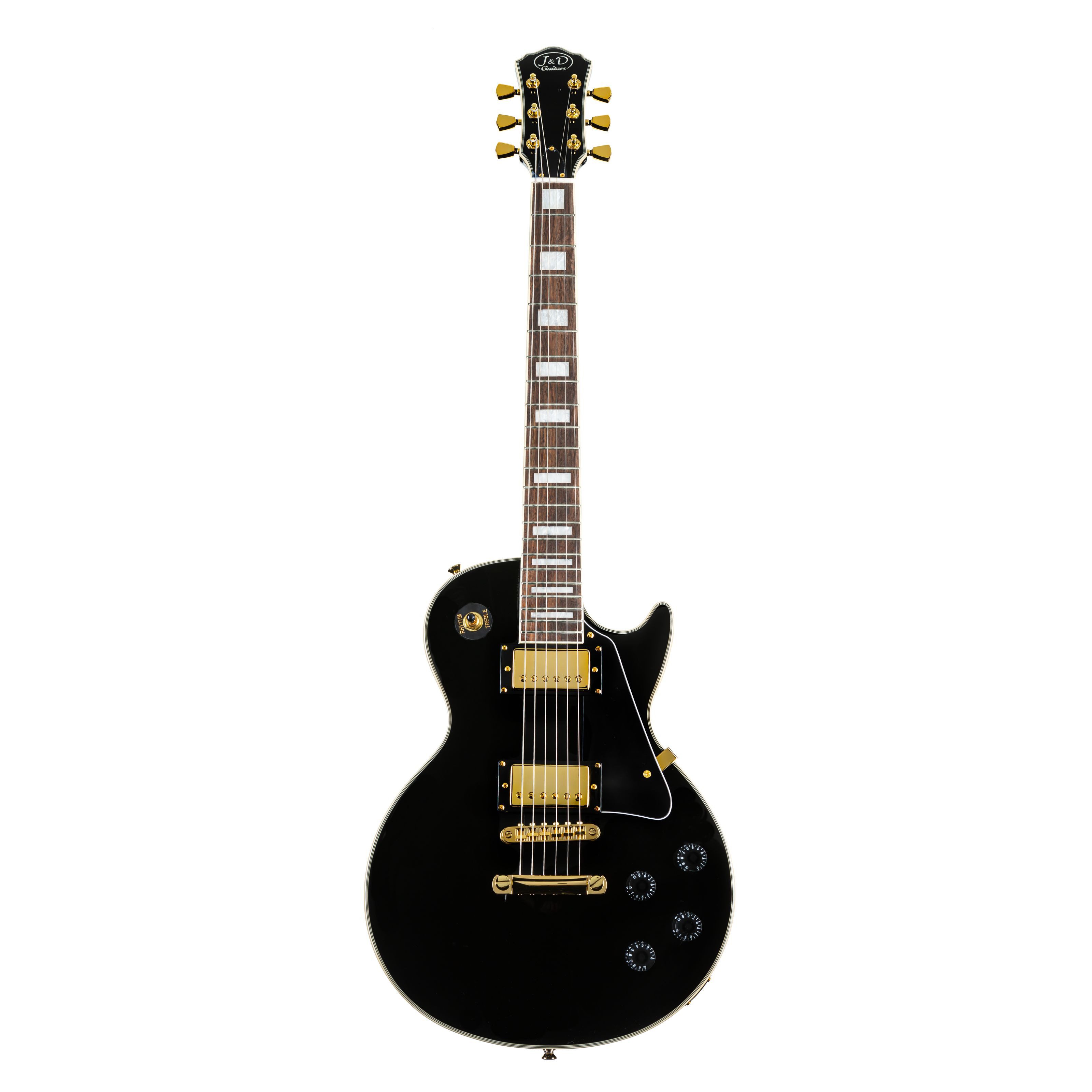 J & D E-Gitarre, E-Gitarren, Single Cut Modelle, LC II Black - Single Cut E-Gitarre