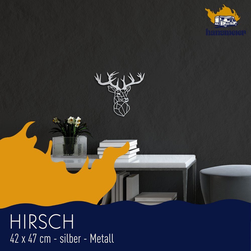 Hansmeier Wanddekoobjekt Wanddeko aus Metall, Wasserfest, Für Außen, Innen, Balkon & Garten