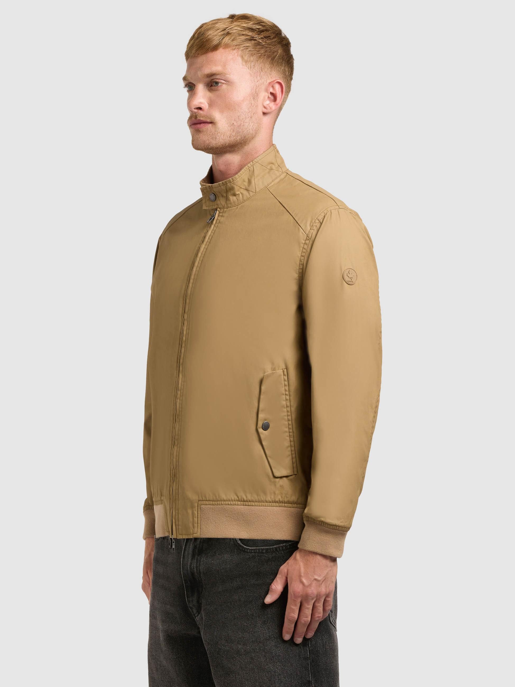 khujo Bomberjacke Nabo moderne Herren Fliegerjacke mit Cord am Kragen
