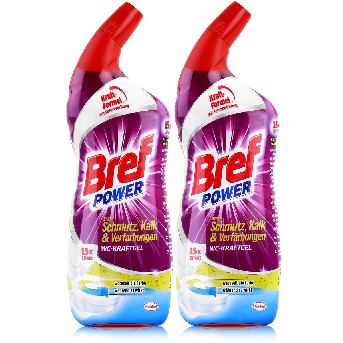 Bref Power Bref Power WC-Kraftgel gegen Schmutz, Kalk & Verfärbungen 750ml (2er P Засіб для чищення туалету