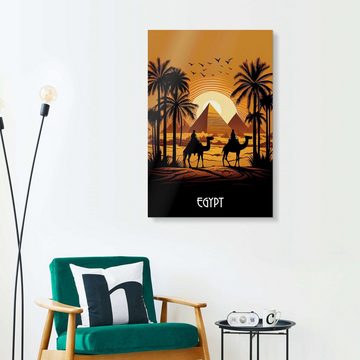 Posterlounge Acrylglasbild Durro Art, Reiseplakat Ägypten, Digitale Kunst