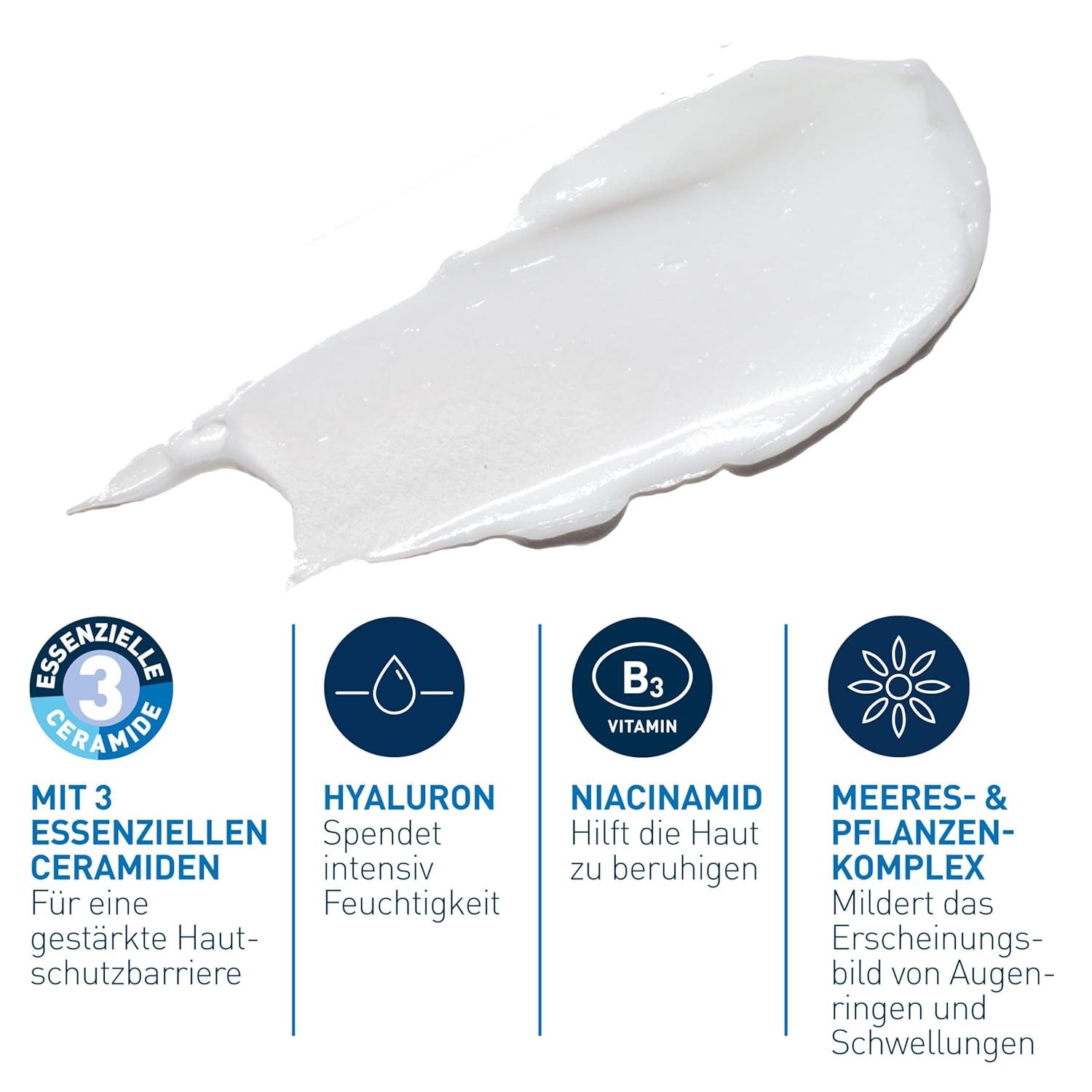 CeraVe Augencreme gegen Augenringe und Schwellungen, Mit Hyaluron und 3 essenziellen Ceramiden, Regenerierende Augencreme