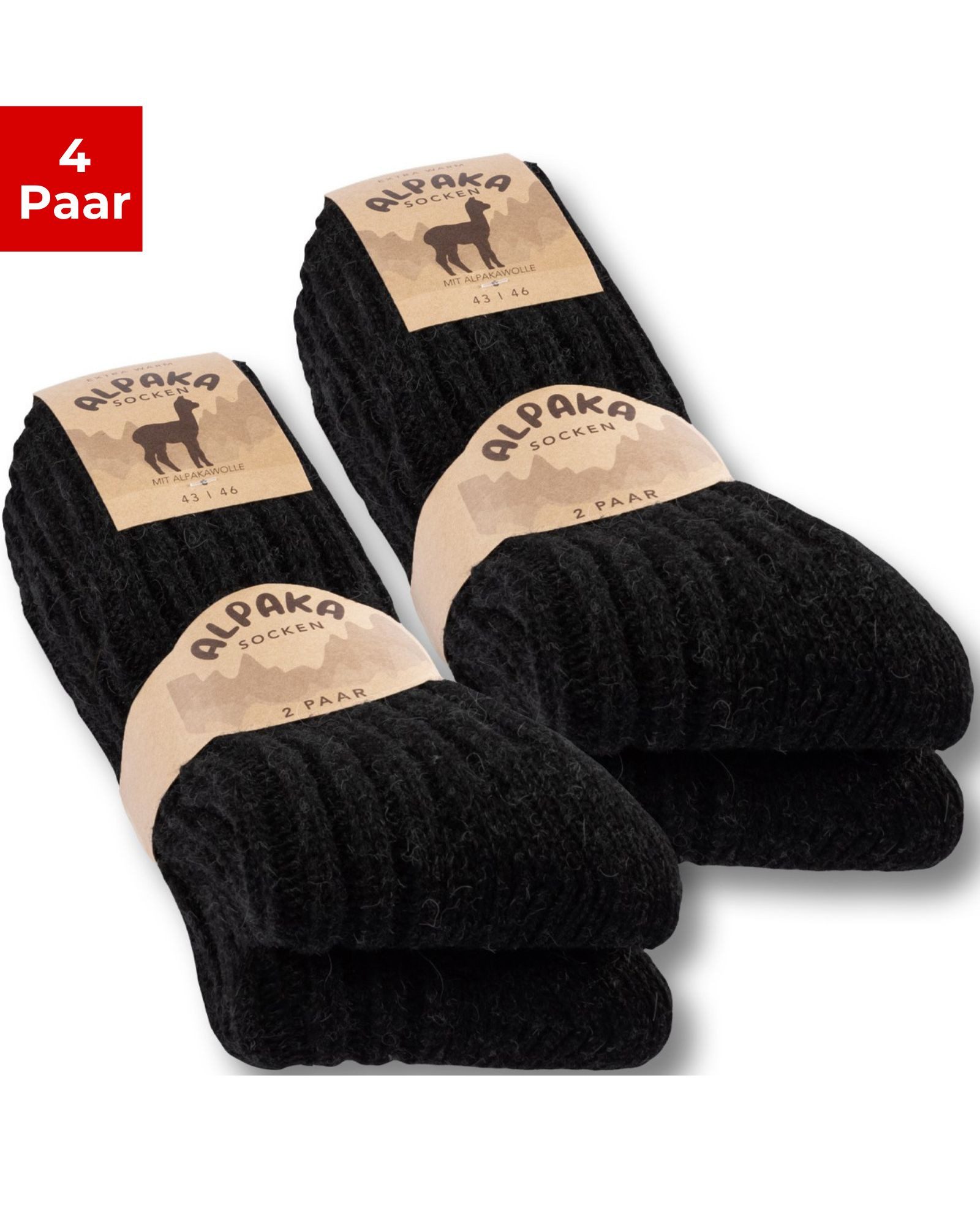sockenkauf24 Norwegersocken Alpaka Носки warme Зимние носки Wollsocken Damen & Herren (4-Paar)