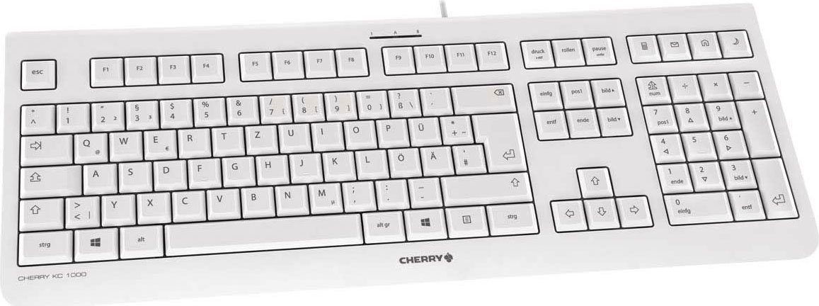 Cherry Tastatur weiß-grau 1000 KC
