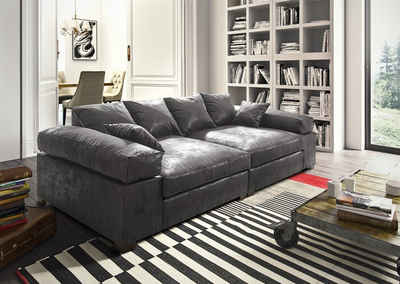 Fun Möbel Big-Sofa Big Sofa Couchgarnitur Megasofa Riesensofa AREZZO, inkl. Zierkissen 1 Teile, Neue Stoffe unter der Artikelnummer: S0V8R0K8OM1P2