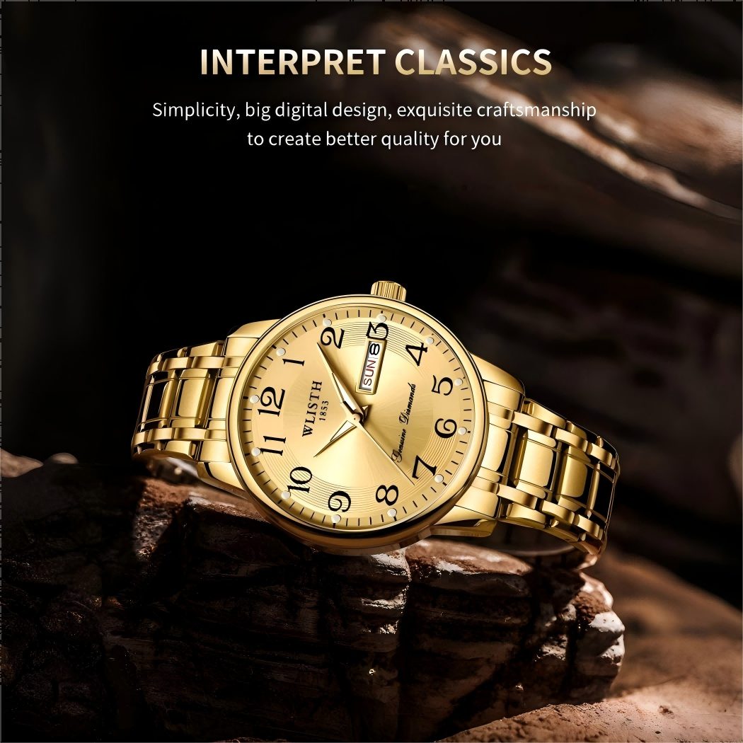 Toomoke Quarzuhr Quarzuhr Herren – Multifunktionale Uhr, Edelstahlarmband, günstig online kaufen