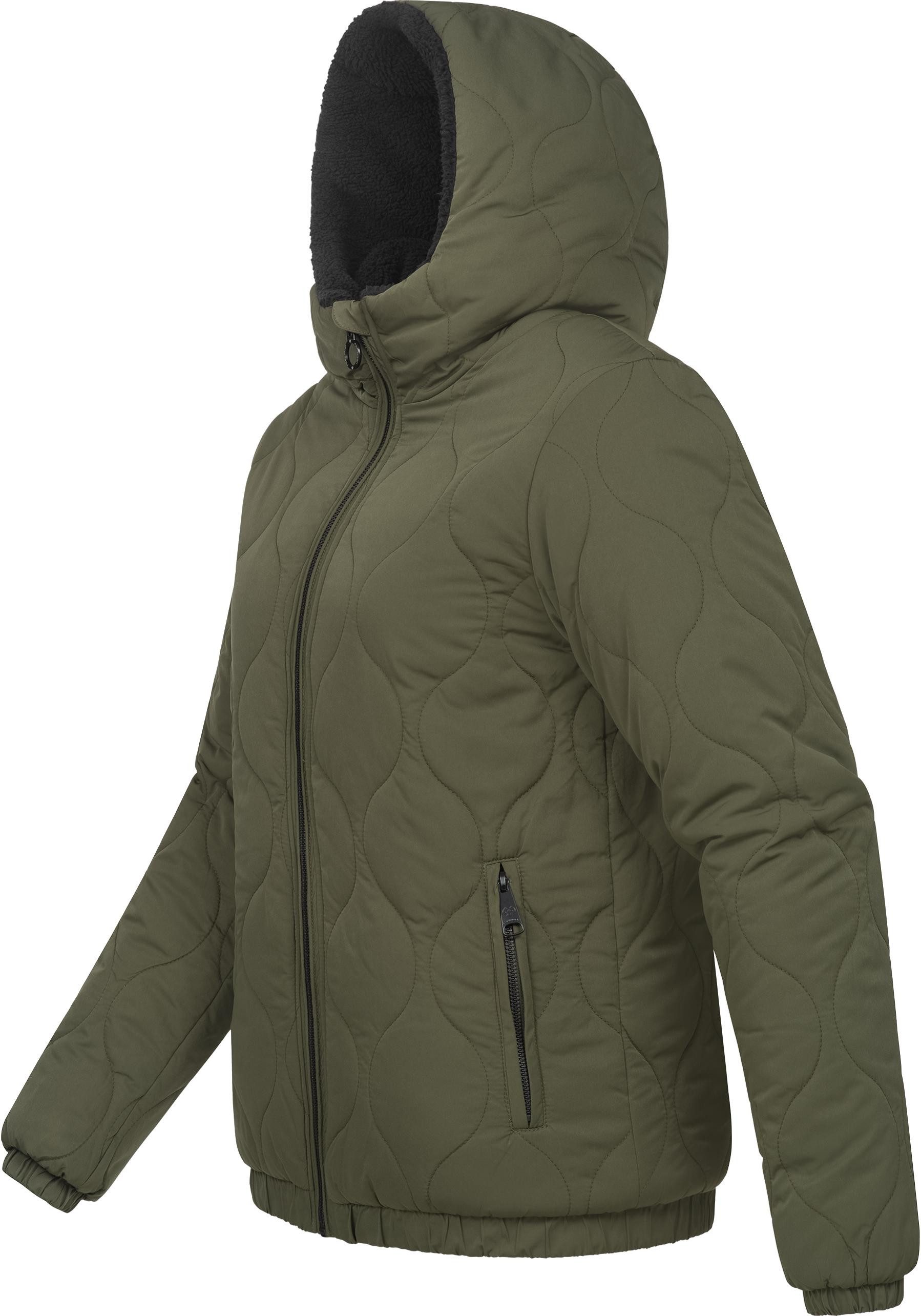 Ragwear Wendejacke Qaria ultraleichte 2-in-1 Damen Winterjacke mit Kapuze