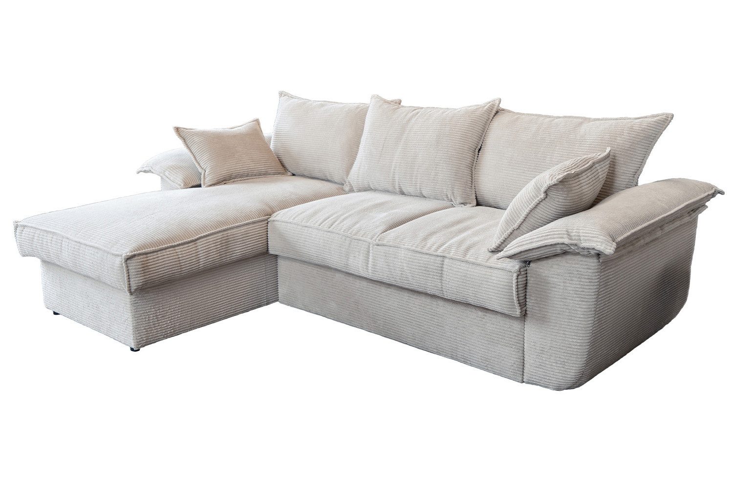 KAWOLA Ecksofa DAMETO, Schlafsofa Couch Cord günstig online kaufen