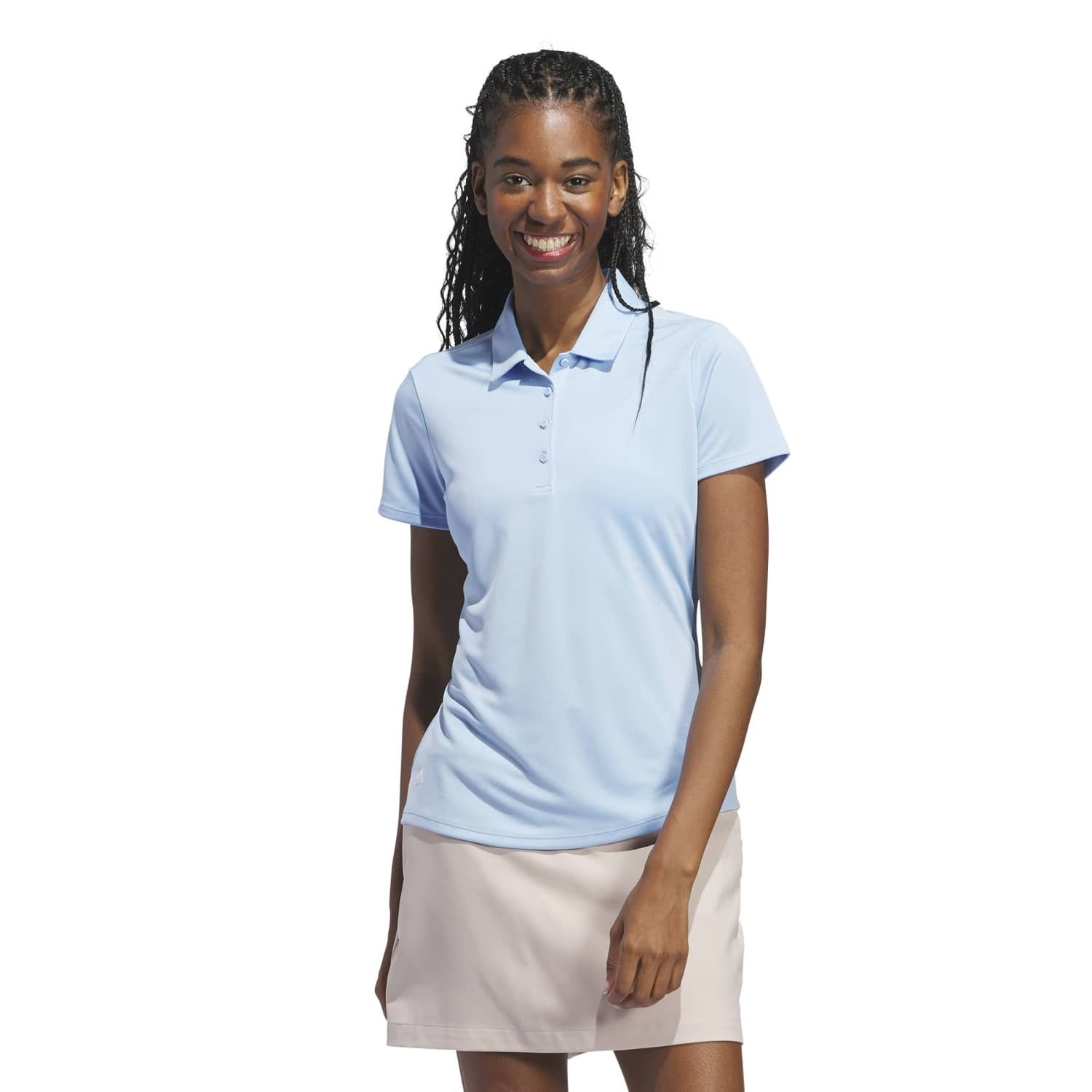 adidas Sportswear Poloshirt Adidas Golf Polo Solid Performance Hellblau Damen