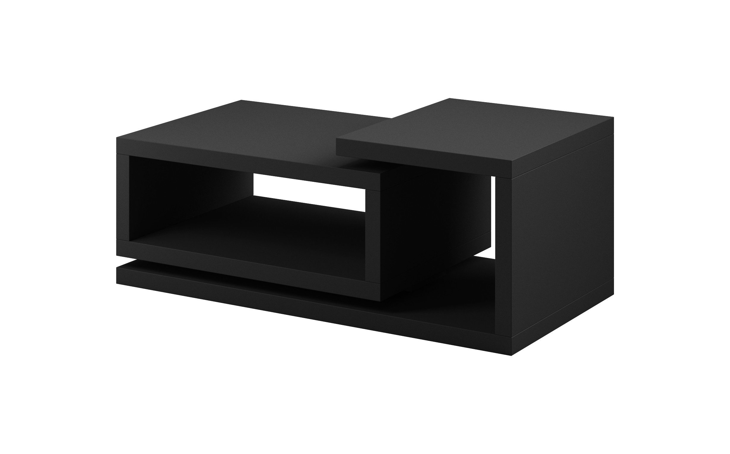 Beautysofa Couchtisch BOTA 120 × 60 cm (Moderner Wohnzimmertisch im Industrie-Design, mit Stauraum), 2 Farben zur Auswahl