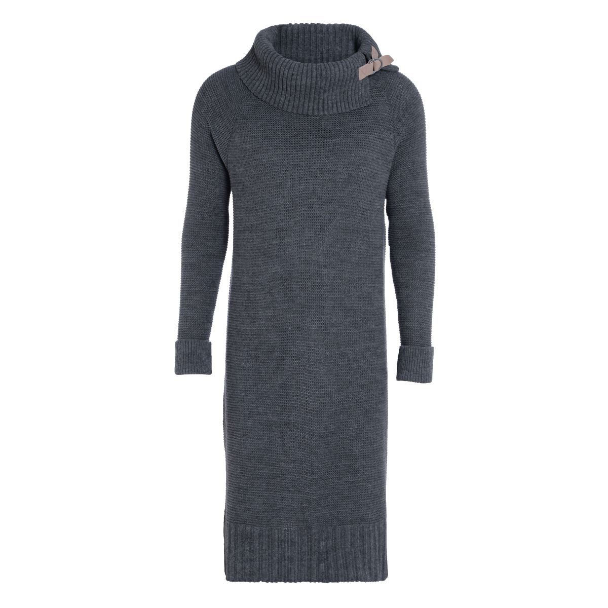Knit Factory Strickkleid Jamie Kleider 36/38 Glatt Anthrazit Kleid Strickkleid Sommer Kleid