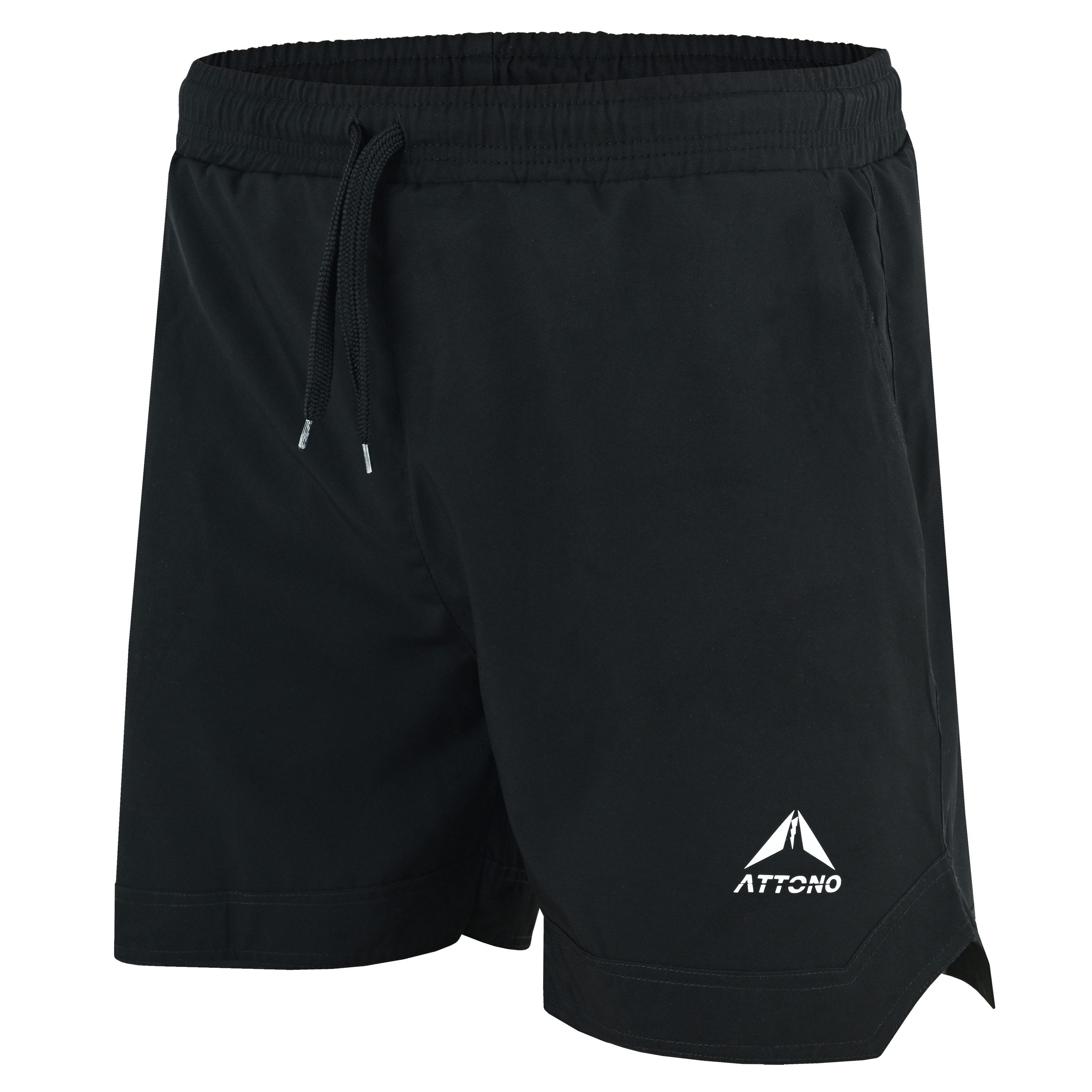 ATTONO Sporthose Shorts warme kurze Sport Fussball Gym Jogging Hose mit Unterhose