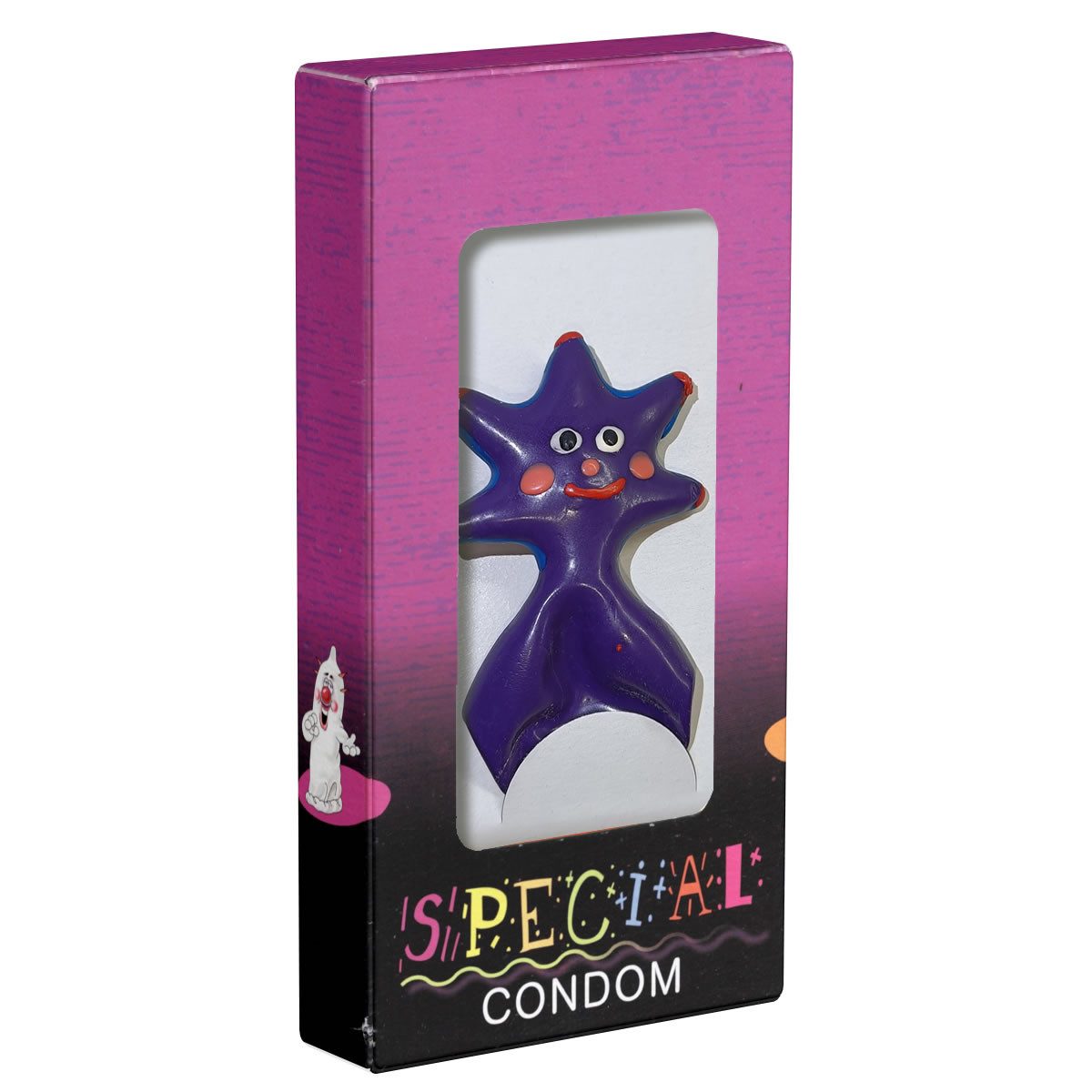 ERCO Kondome Scherzkondom XL Stern, 1 St., handbemalter Scherzartikel in XL-Größe