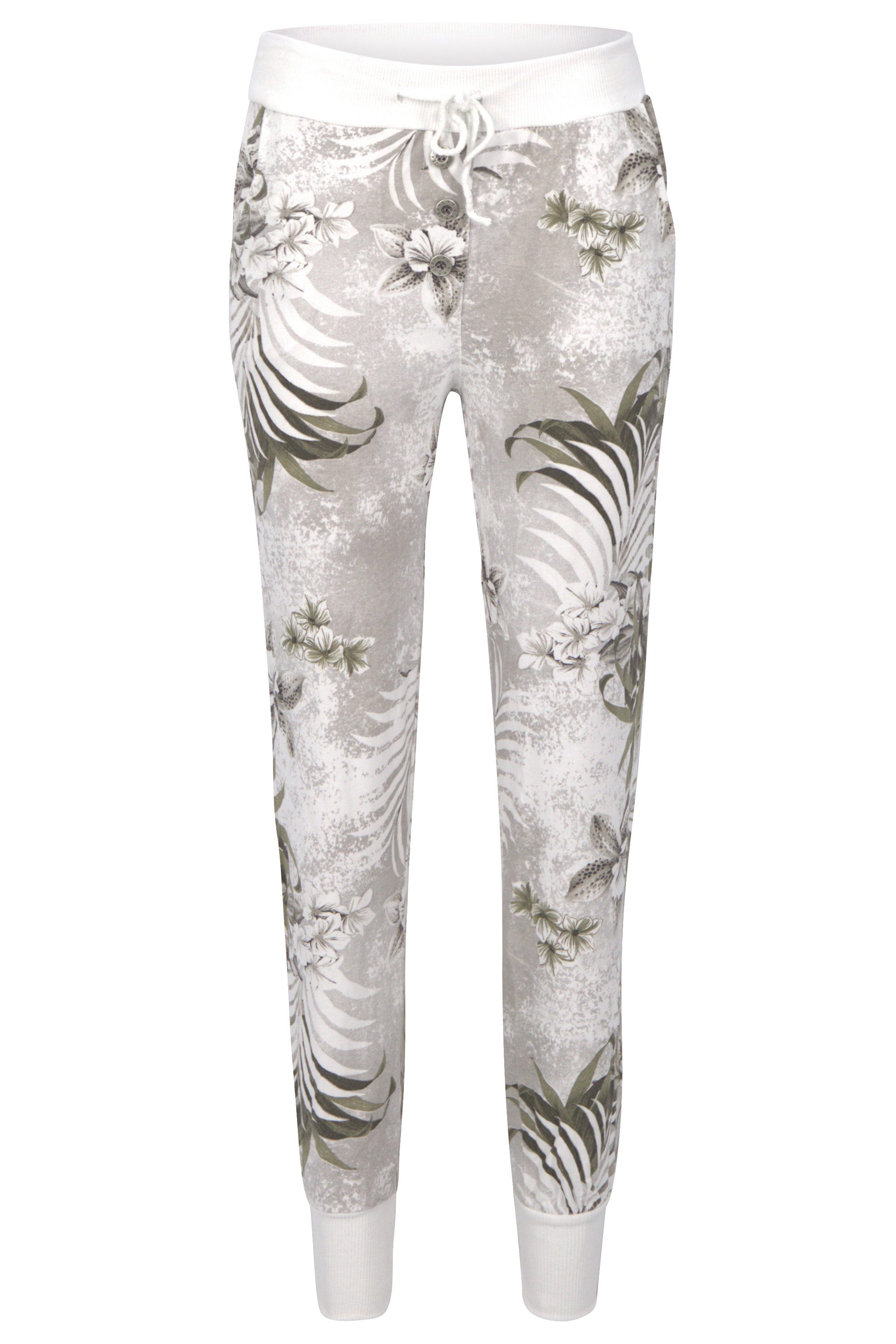 malito more than fashion Jogginghose malito Damen Jogginghose mit Jungle Print, Sporthose mit Muster, Sweatpants mit Jungelprint