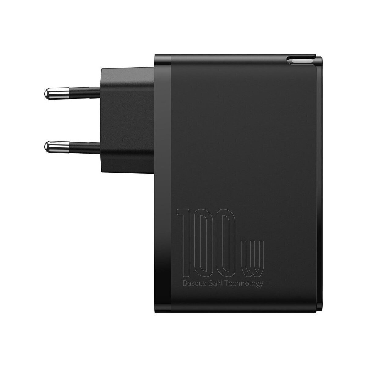 Baseus Baseus Reiseladegerät Schnell 2x USB + 2x USB-C, 100W, EU (Schwarz) Smartphone-Kabel