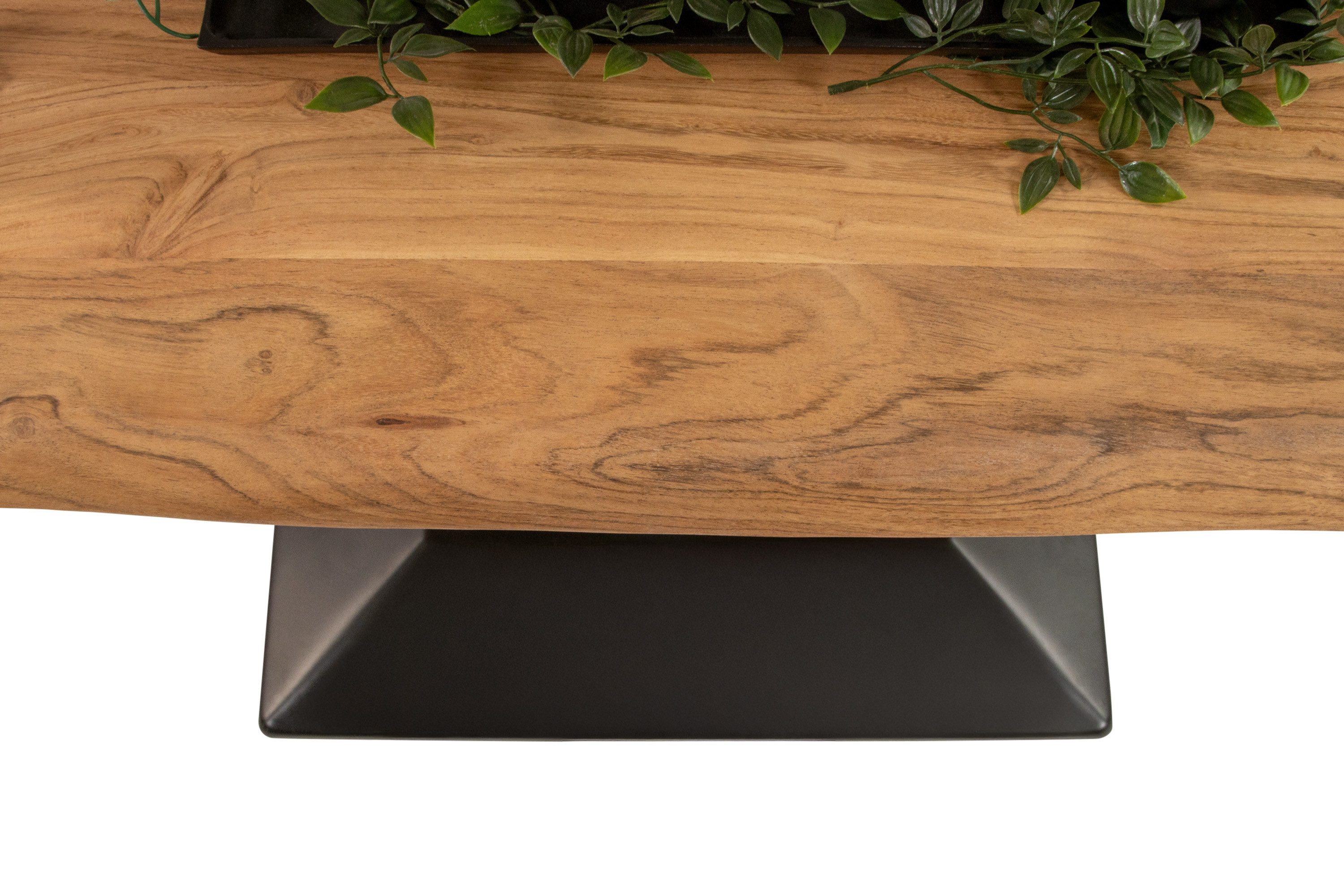 SAM® Bistrotisch Brasa, Akazien- oder Mangoholz, Baumkante, Säulengestell aus Metall