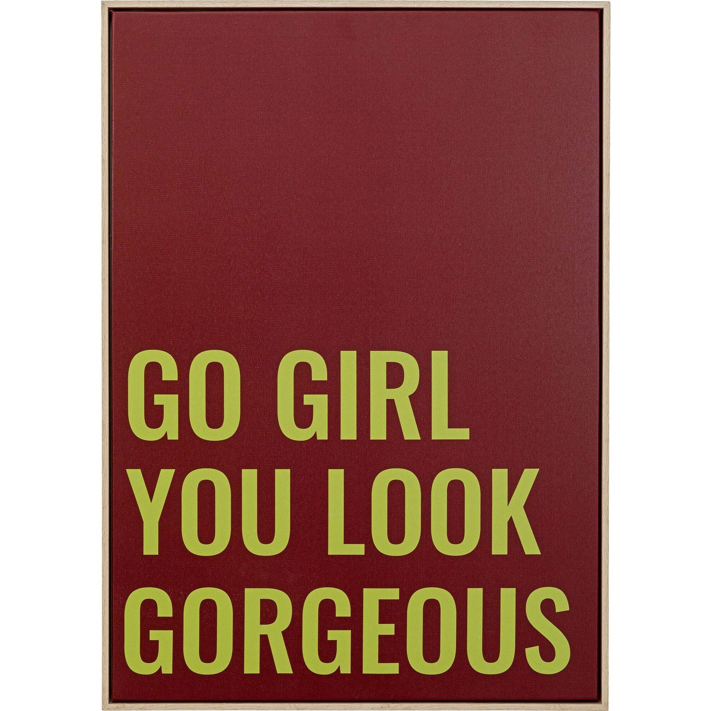 Kare Design Bild Go Girl, Slogan, 50x70 cm