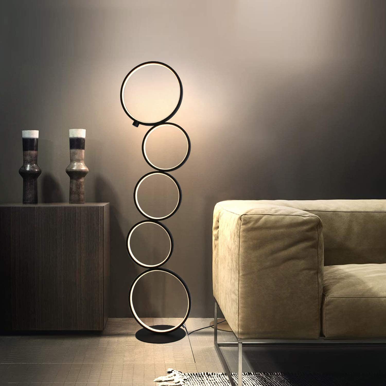 LED Stand-Lampe Decken-Fluter flexibel Dimmbar Wohnzimmer Boden Steh-Leuchte NEU 