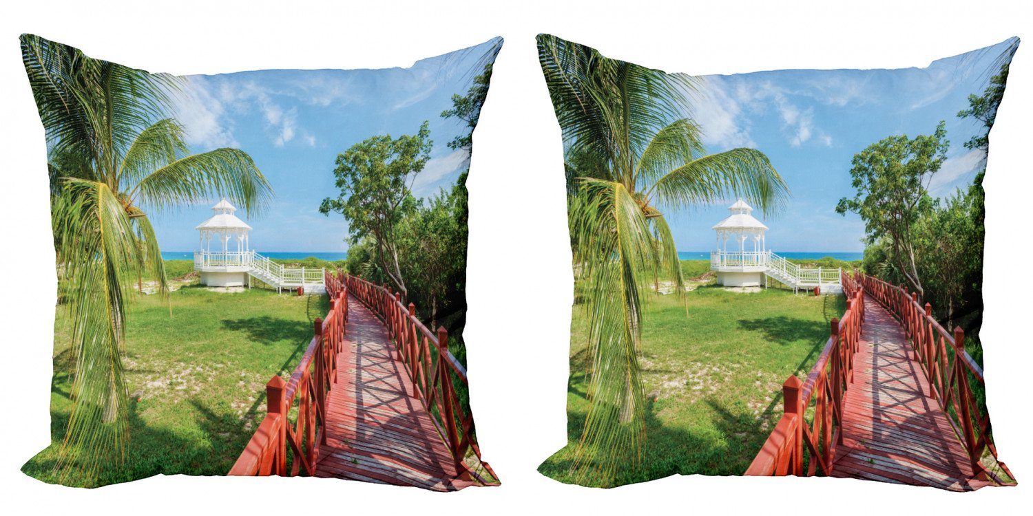 Varadero Strand (2 Digitaldruck, Doppelseitiger Abakuhaus Shore Kissenbezüge Kuba Accent Modern Stück), Pathway