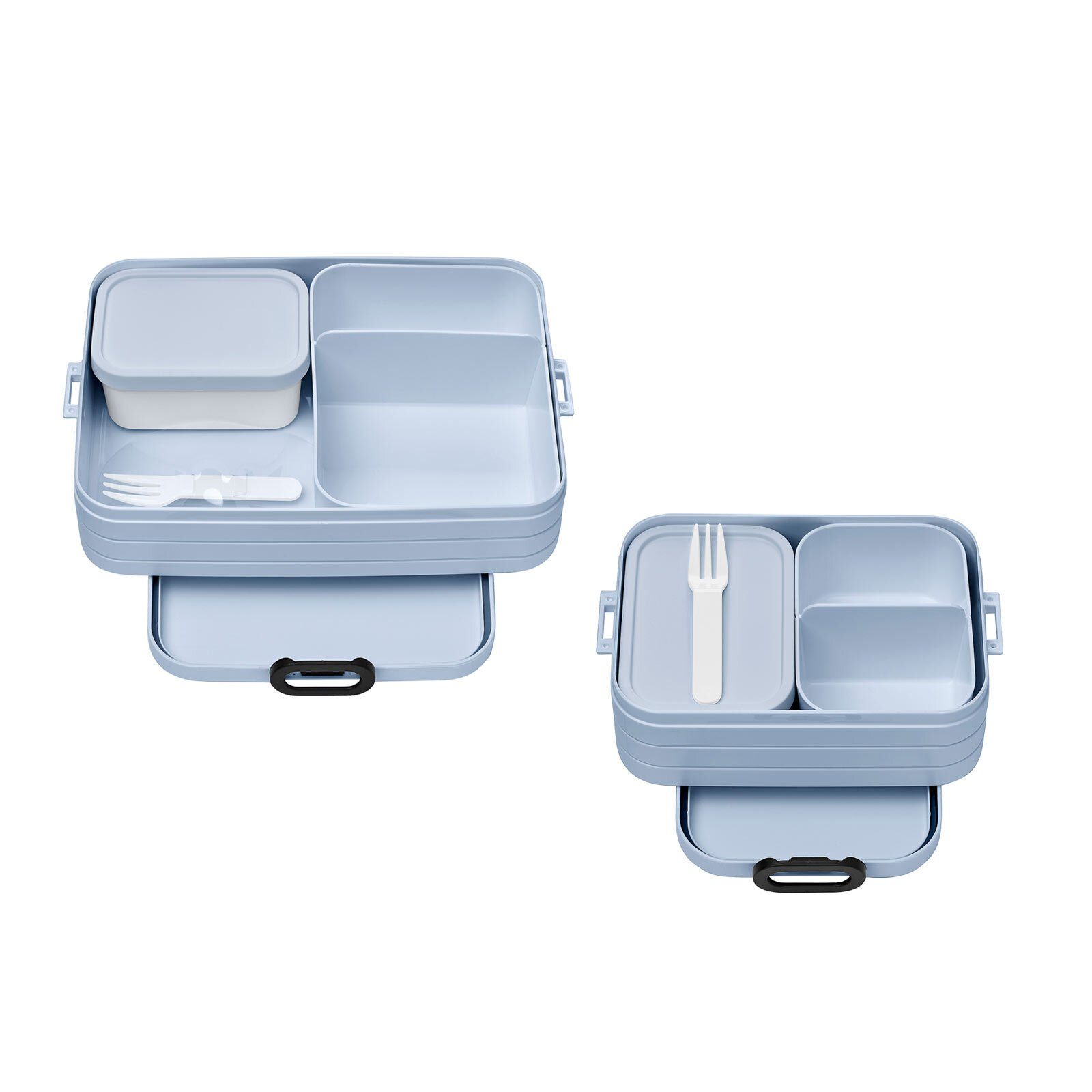 Mepal Lunchbox Take Bento-Lunchboxen Nordic (2-tlg), Blue Break Material-Mix, Spülmaschinengeeignet 2er A Set