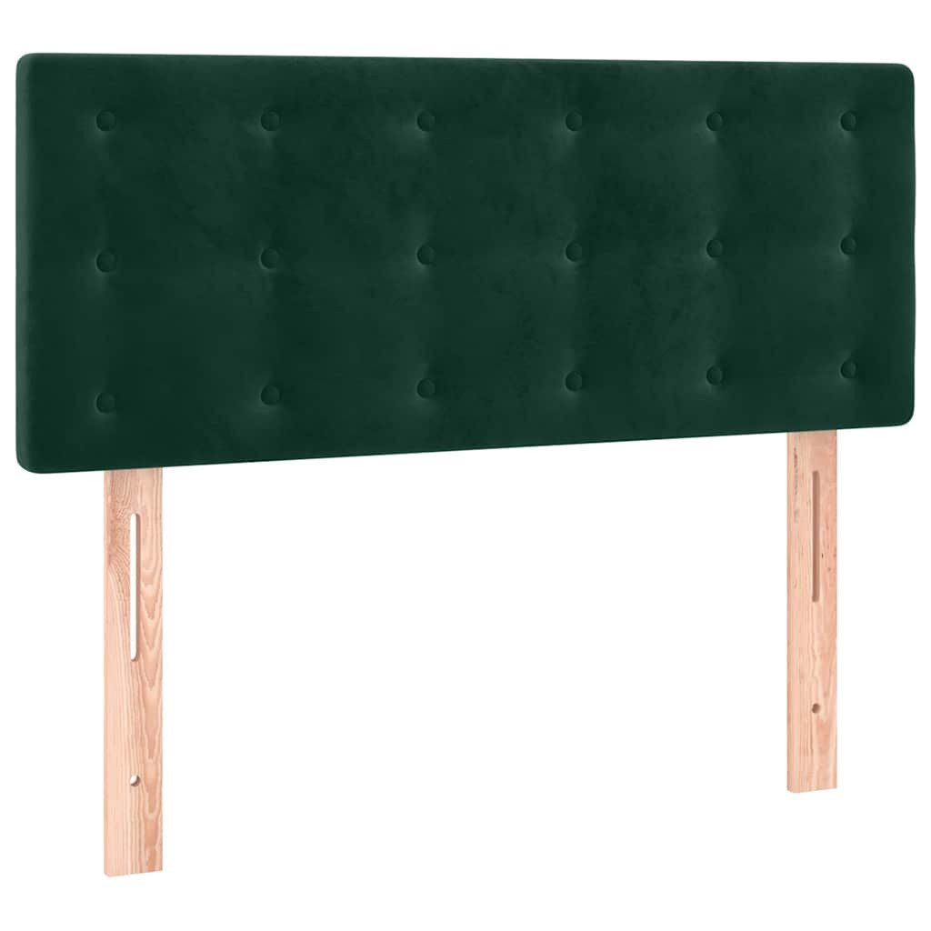 vidaXL Bett Kopfteil Dunkelgrün 100x5x78/88 cm Samt (1-tlg)