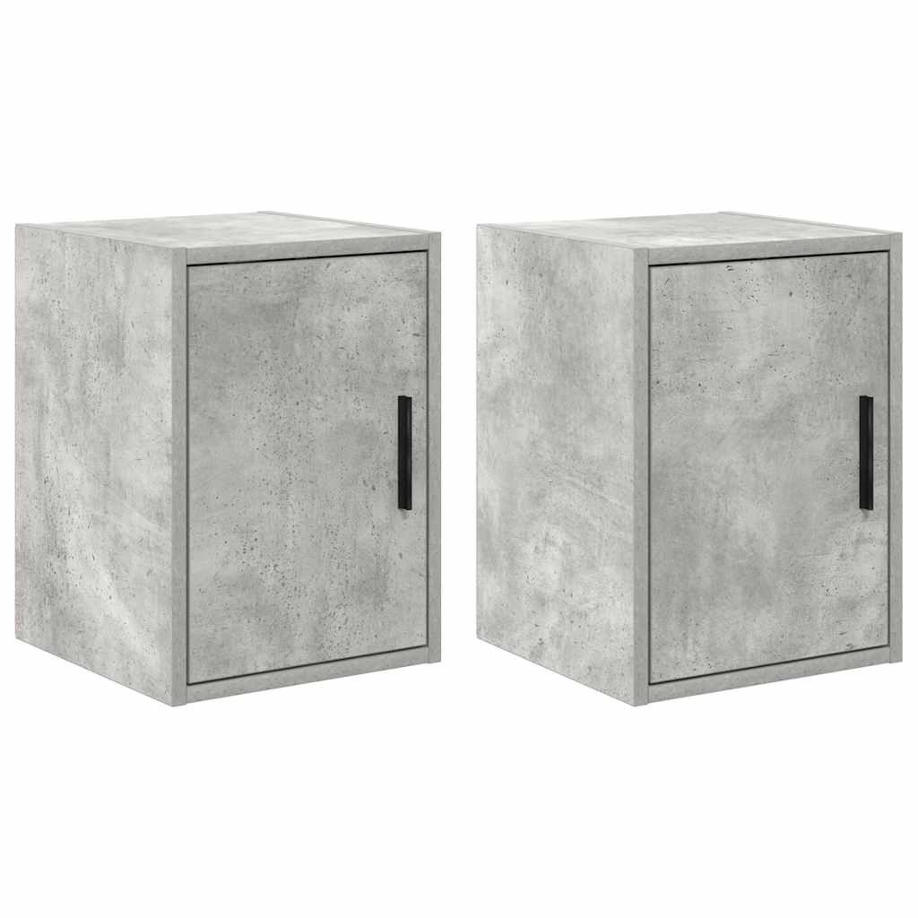 vidaXL Aktenschrank 30 x 30 x 41 cm Garagen-Wandschränke 2 Stk Betongrau Spanplatte