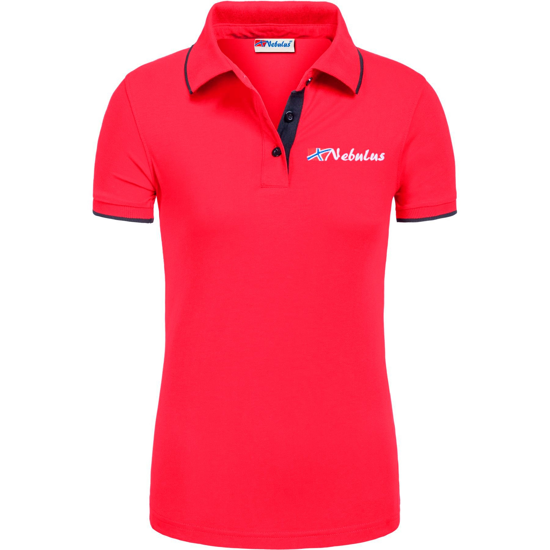 Nebulus Poloshirt LASTONE, P6755 - Damen, rot-schwarz, XXL/44