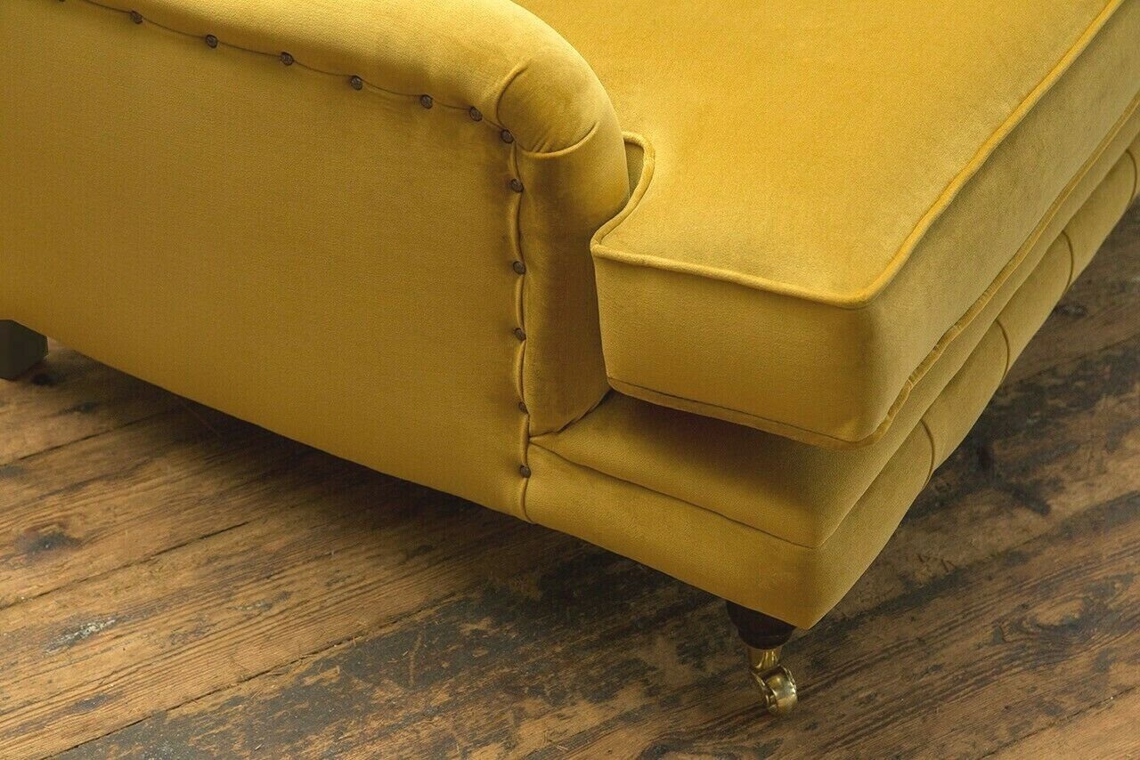 JVmoebel Chesterfield-Sofa Textil Rückenlehne Sofa design Chesterfield Die Polster 3 Couch Knöpfen. mit Sitz Neu, Sitzer Leder