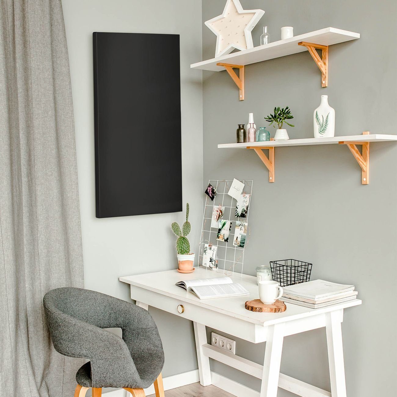 banjado Wandtafel Stahl, (inkl. 4 Magnete, günstig online kaufen