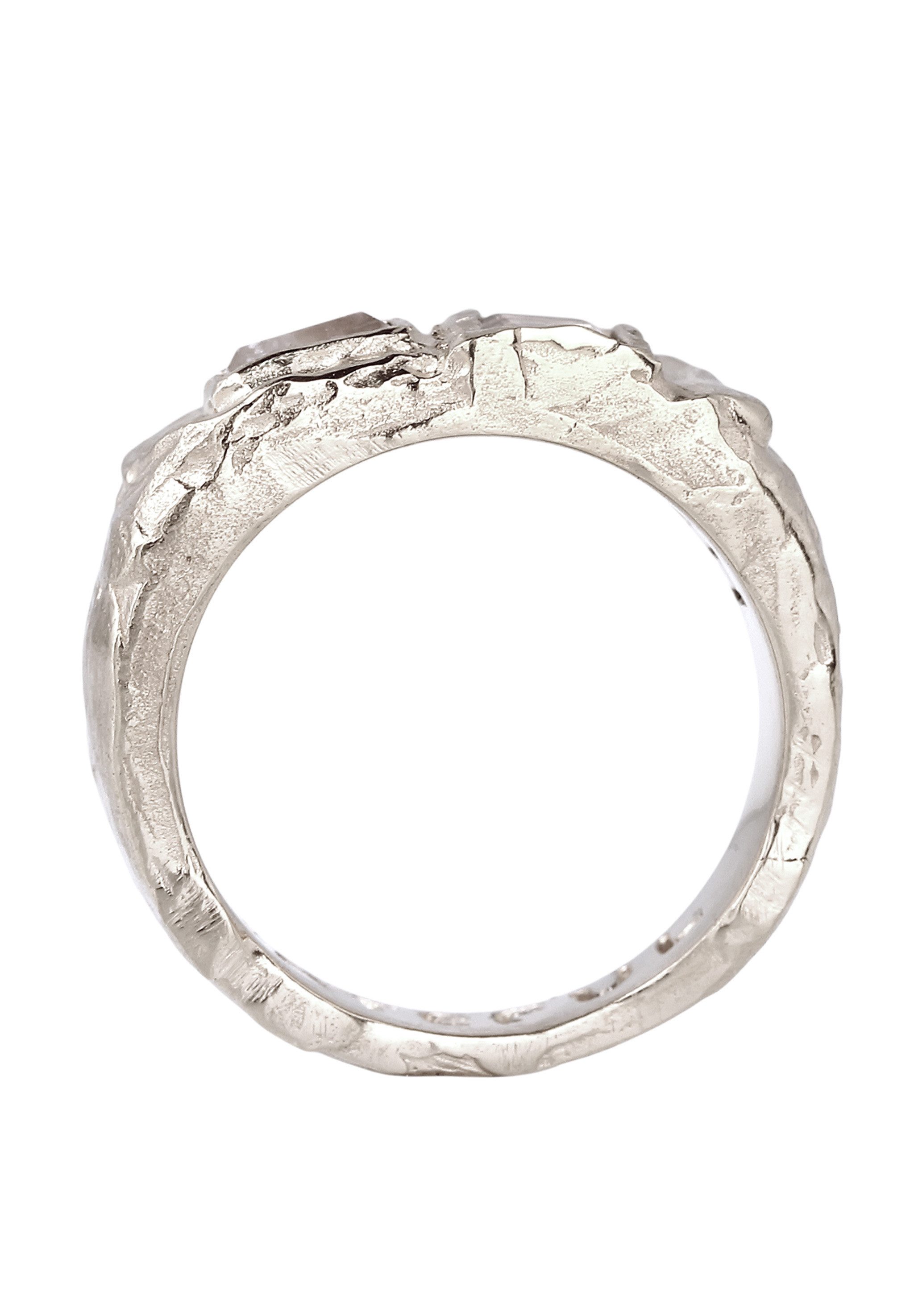 HAZE & GLORY Siegelring Siegelring Quarz Rosa 925 Sterling Silber