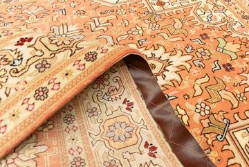 Teppich Täbriz 50 Raj Teppich handgeknüpft terrakotta, morgenland, rechteckig, Höhe: 7 mm, handgeknüpft
