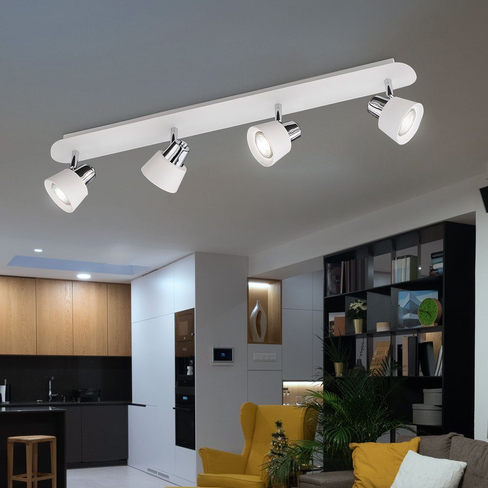 etc-shop LED Deckenspot, Leuchtmittel nicht inklusive, Deckenleuchte Spotlampe verstellbar Schlafzimmerleuchte Deckenstrahler