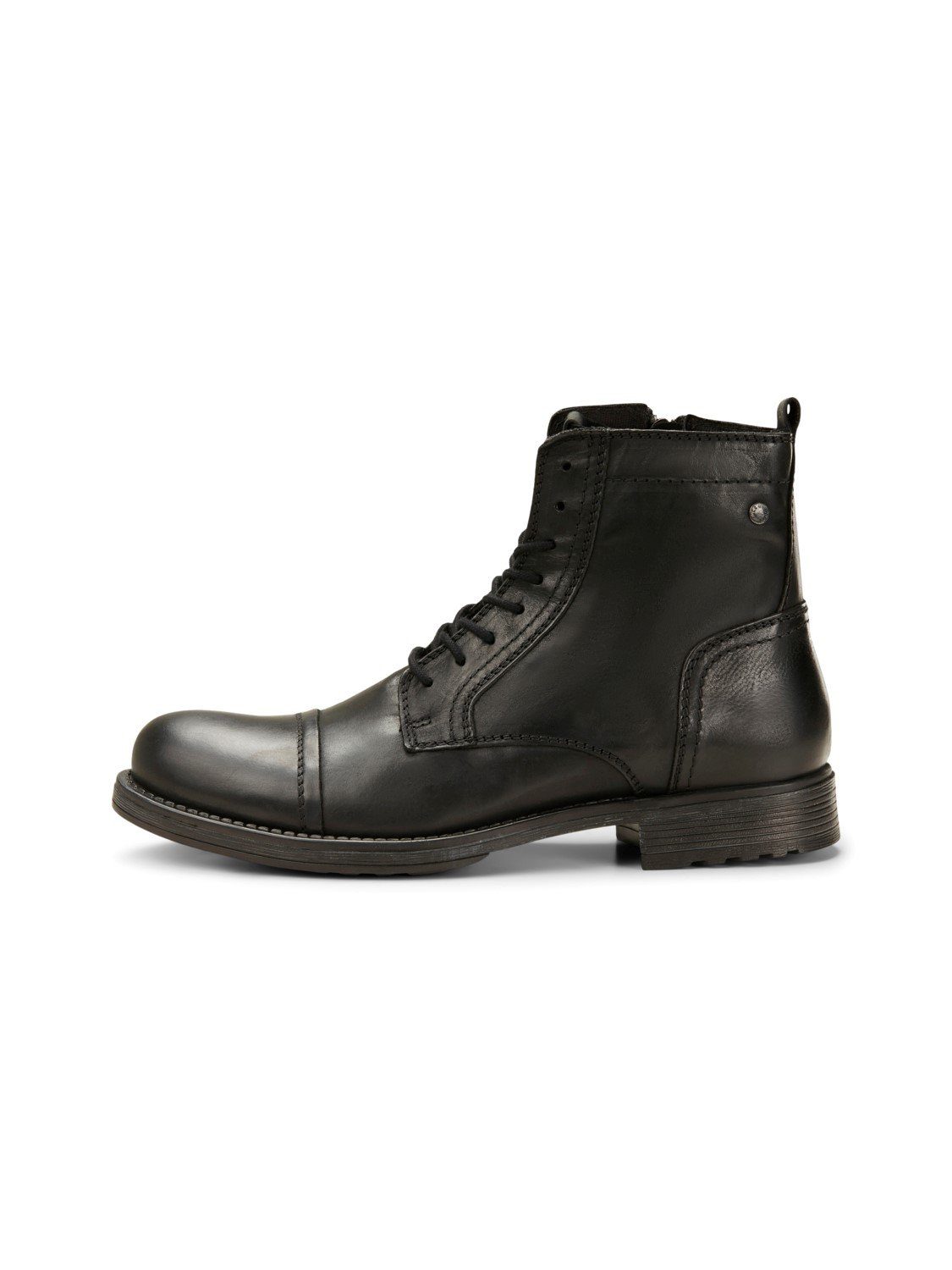 Jack & Jones Jack & Jones Herren Schuhe Leder-Stiefel - JfwRussel Biker-Boots Schnürstiefelette