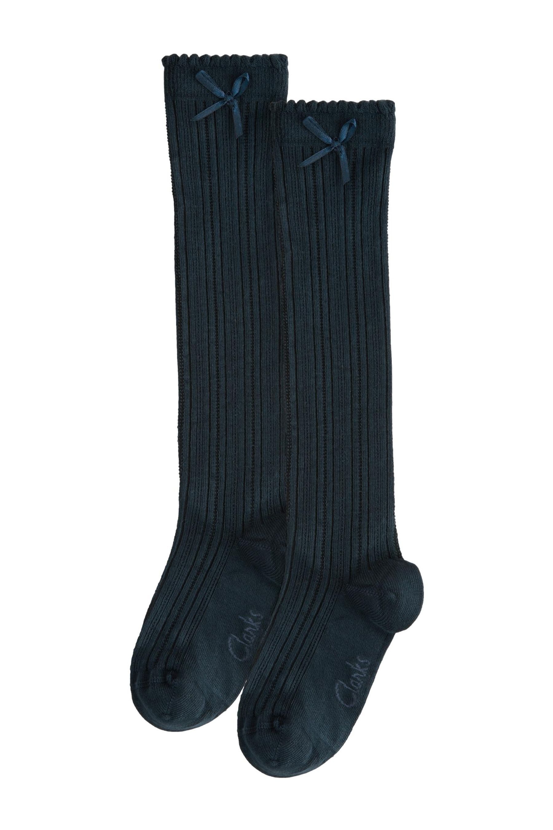 Basicsocken Clarks Schul-Kniestrümpfe für Mädchen, 2er-Pack