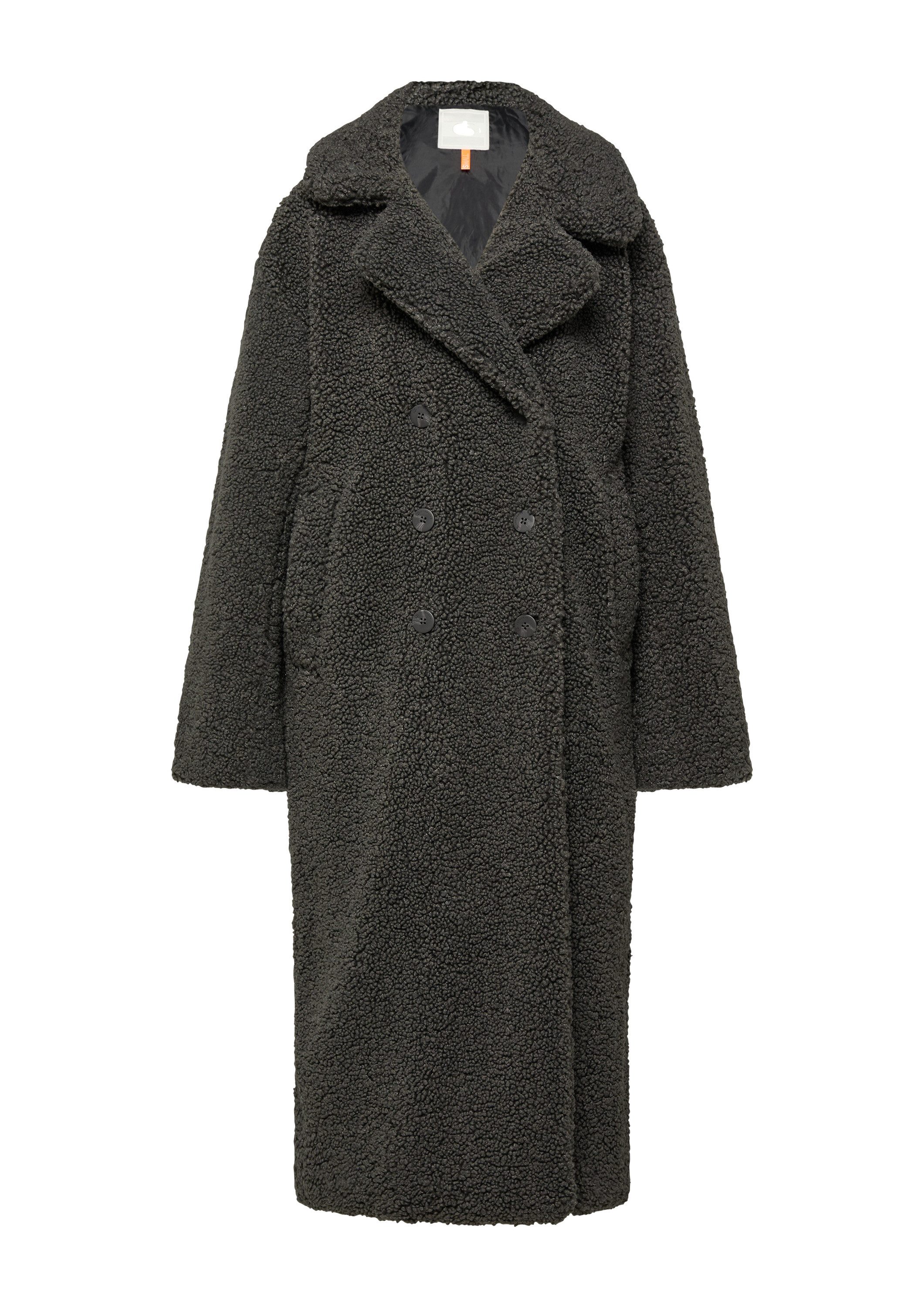 QS Wintermantel Outdoor-Mantel Teddymantel im Loose Fit günstig online kaufen