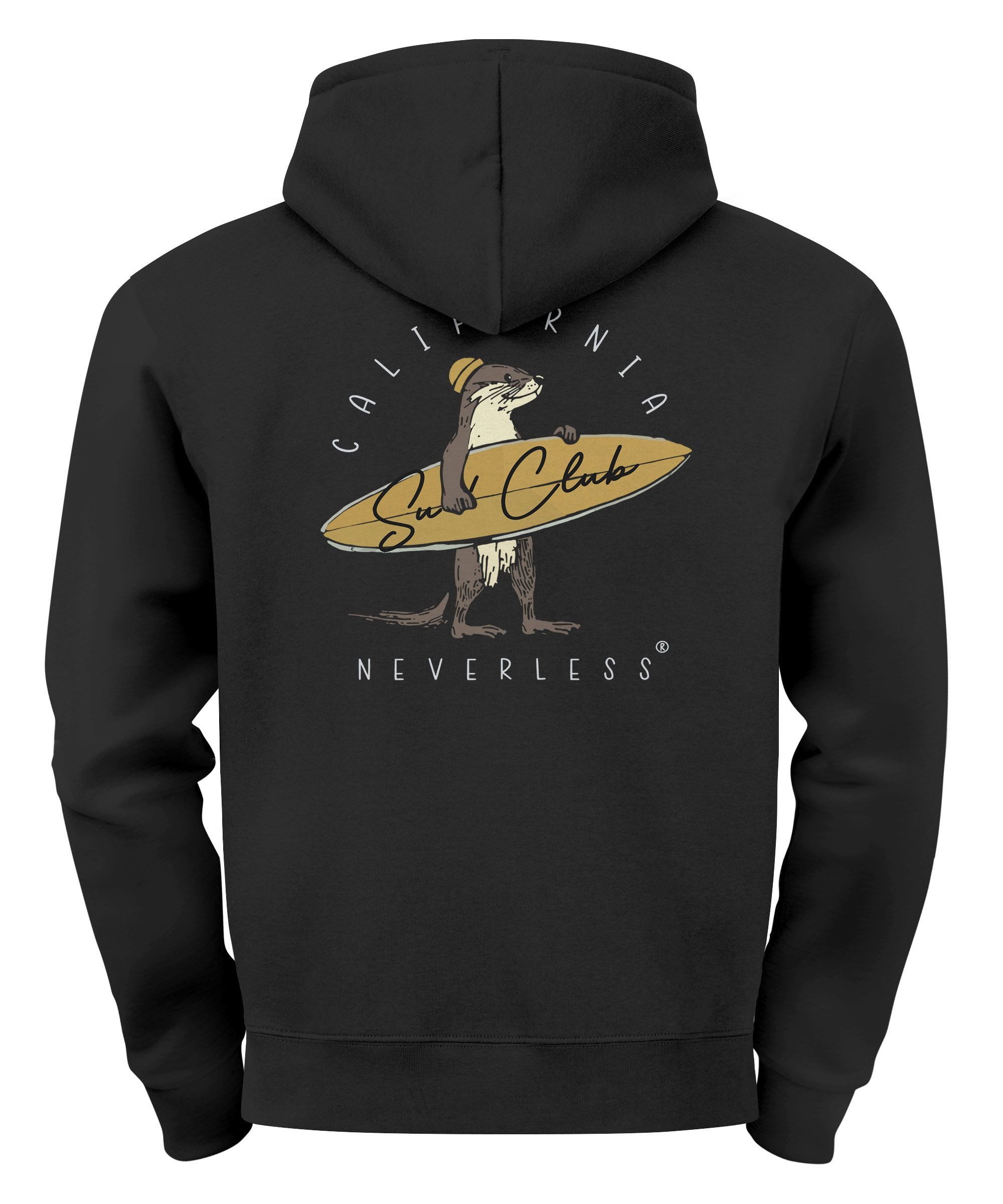 Neverless Hoodie Herren Hoodie Backprint California günstig online kaufen