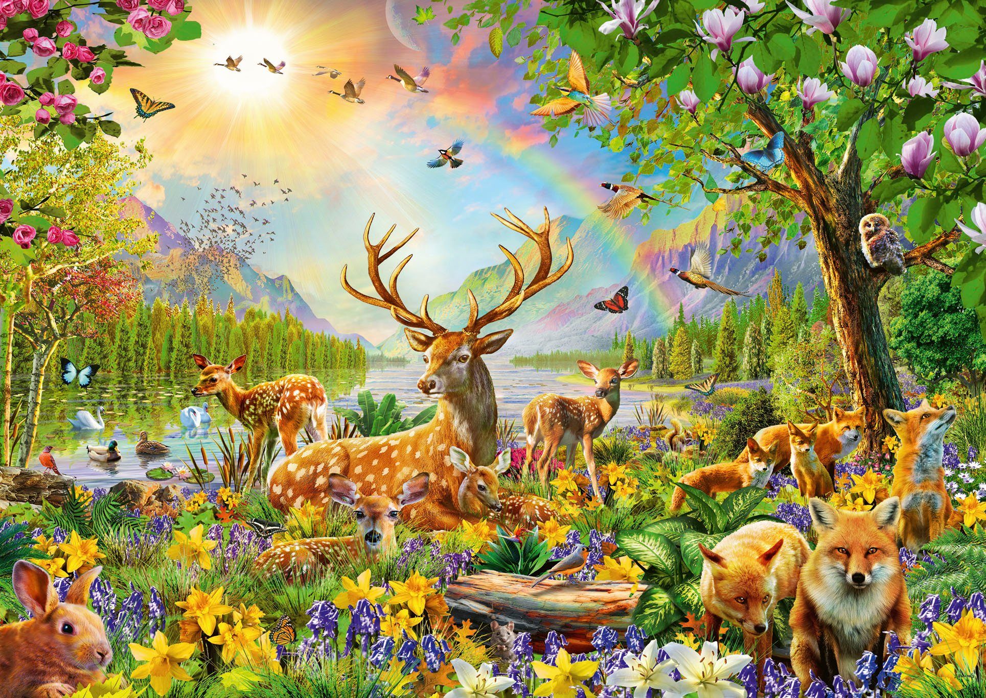 Ravensburger Puzzle Anmutige Hirschfamilie, 200 Puzzleteile, günstig online kaufen