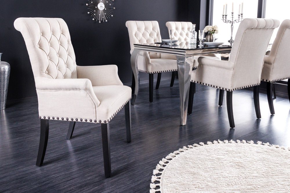 riess-ambiente Armlehnstuhl CASTLE beige / schwarz (Einzelartikel, 1 St), E günstig online kaufen