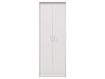 möbelando Aktenschrank Olli Moderner Schrank aus Spanplatte in Weiß mit 2 Holztüren, 1 Konstruktionsboden und 4 Einlegeböden. Breite 72 cm, Höhe 198 cm, Tiefe 35 cm
