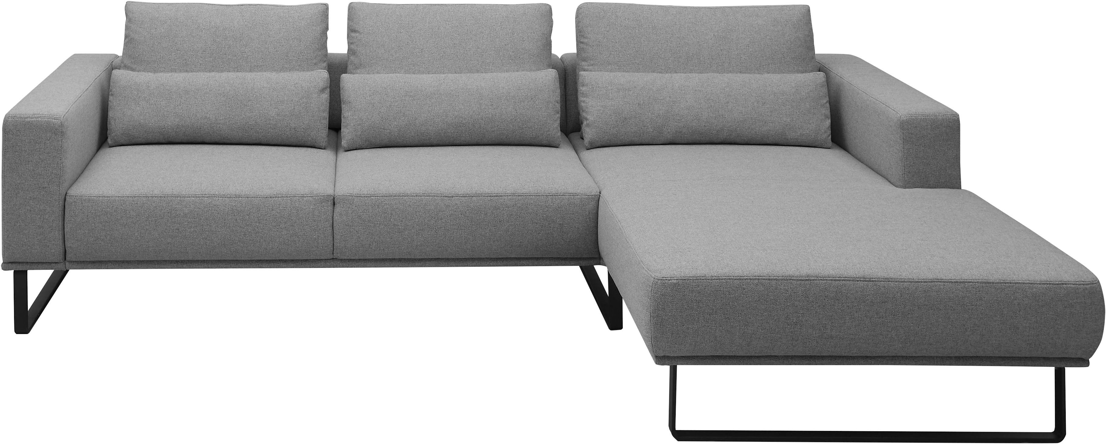 Musterring Ecksofa JustB! PM100, Auf schwarzen Metallkufen, 292 cm breit - erhältlich in 6 Farben