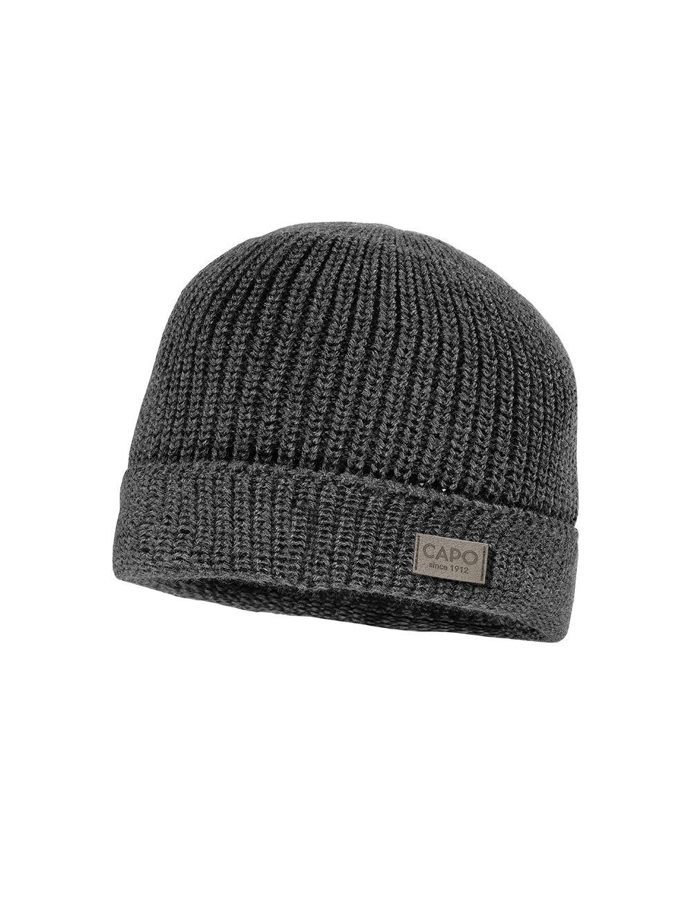 CAPO Strickmütze Woll-Rippmütze, Umschlag (1-St) Merinowolle günstig online kaufen