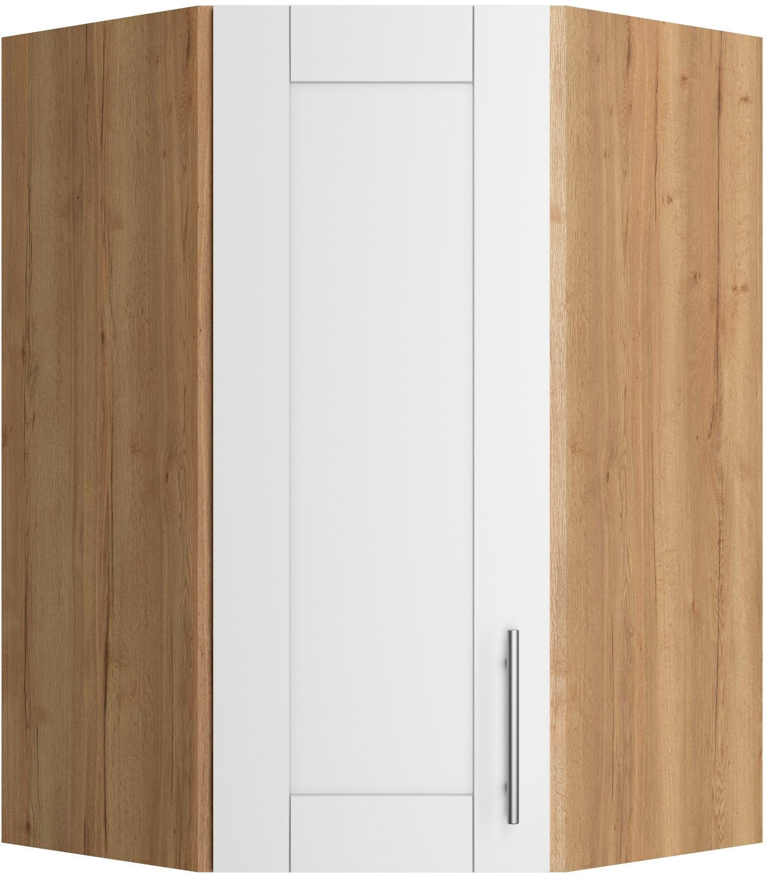 60 Ahus Nachbildung matt/wildeiche Nachbildung wildeiche | Breite weiß x 60cm OPTIFIT Eckhängeschrank