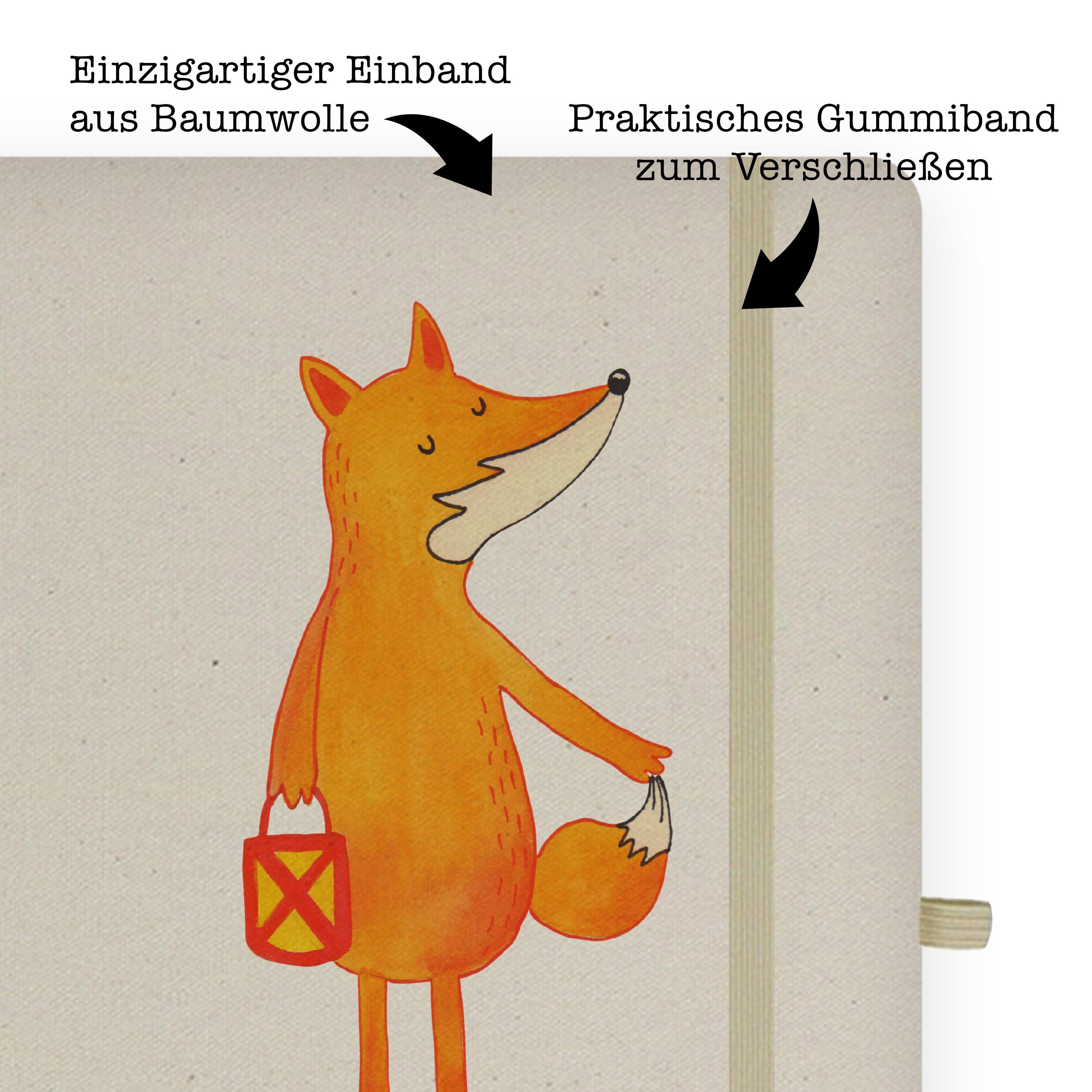 Laternenu Notizbuch Transparent Fuchs Aufmuntern, - & Geschenk, Panda Mr. Laterne Kladde, - Mr. & Mrs. Panda Mrs.