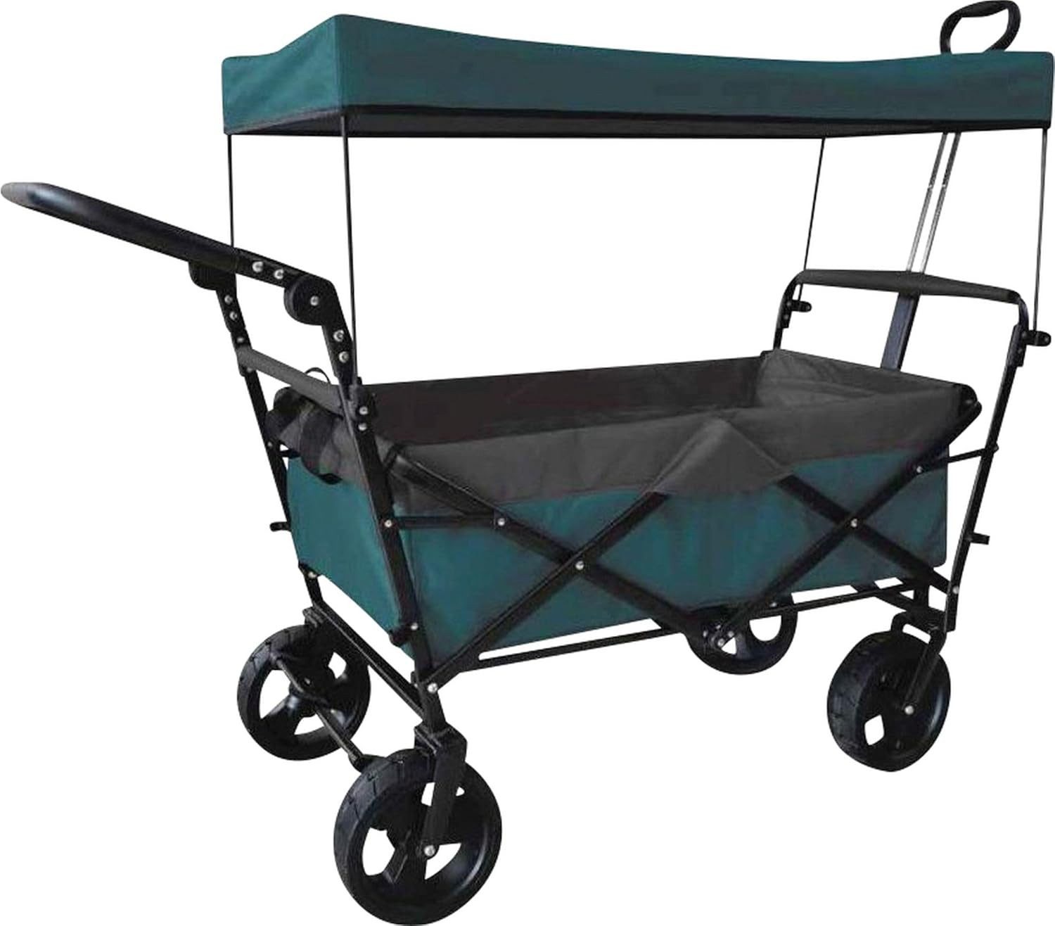 Vedes Bollerwagen Outdoor Active Bollerwagen Petrol mit Dach, faltbar