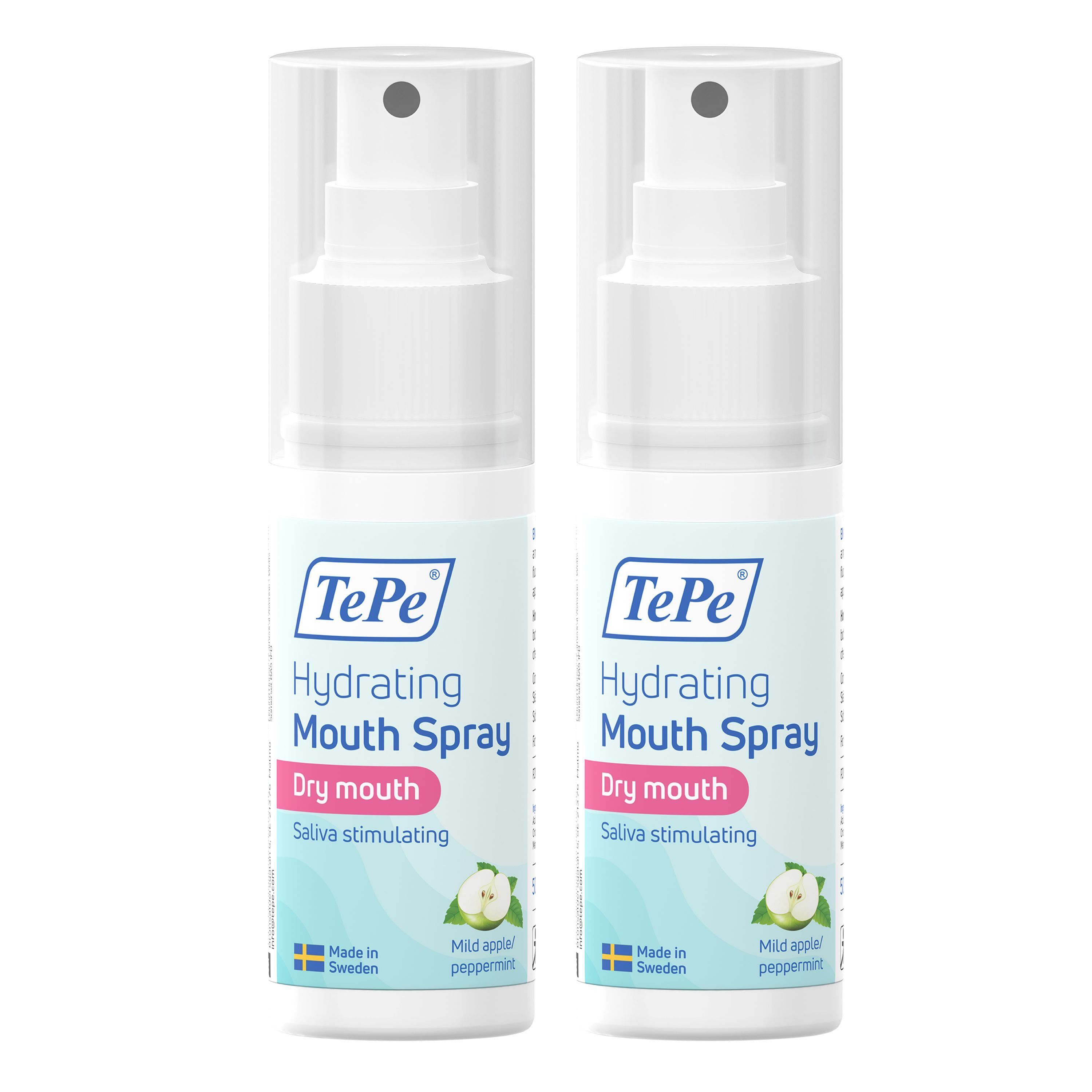 TePe Жидкость для полоскания рта Feuchtigkeitsspendendes Mundspray bei Mundtrockenheit, (2er Set, 2-tlg)