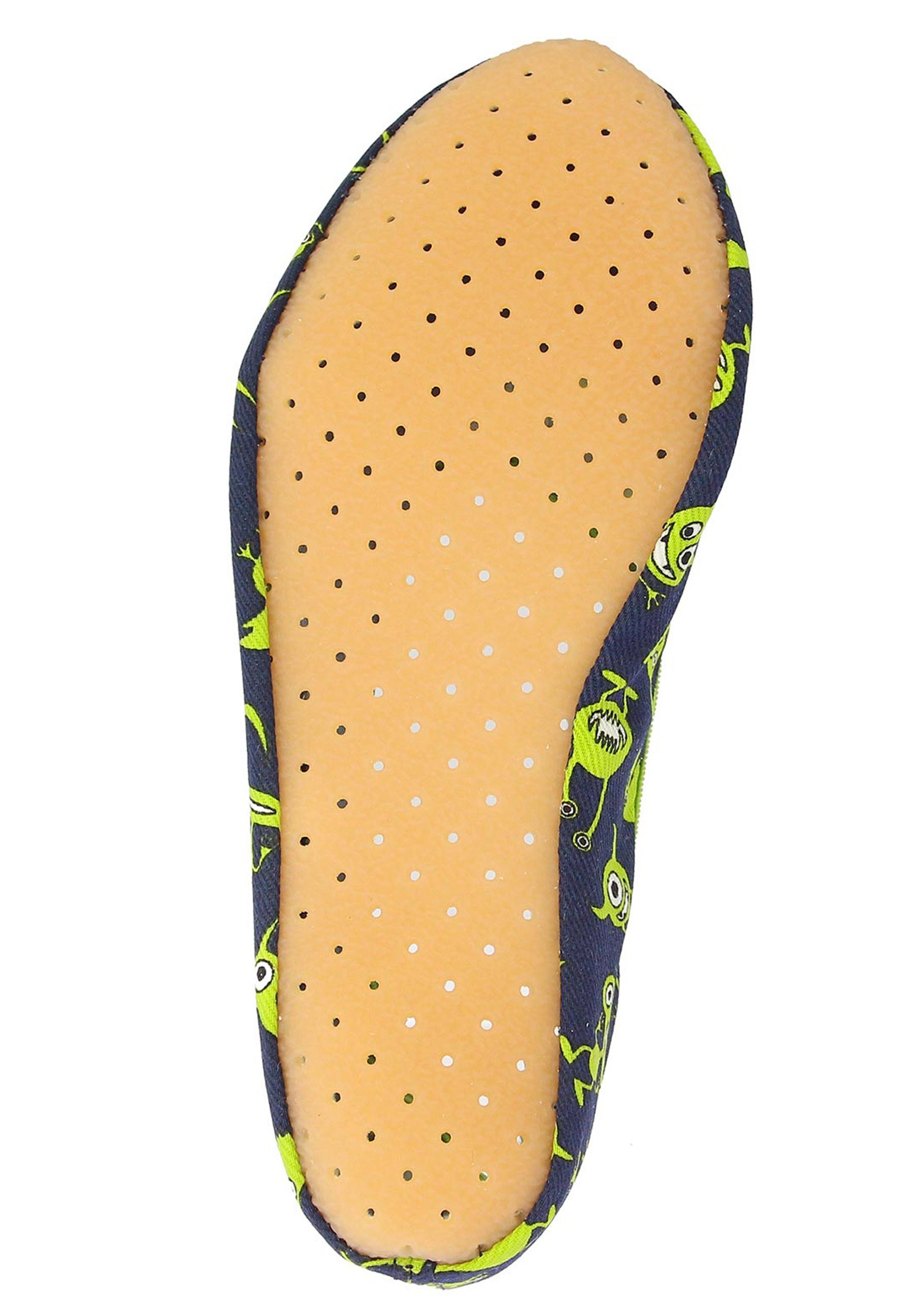 Beck Schläppchen Monster mit atmungaktiver Sohle Gymnastikschuh (bis Gr. 38 erhältlich, rundum atmungsaktiv) perfekt gegen Schwitzefüße