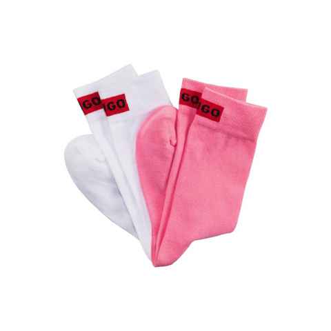 HUGO Businesssocken 2P RS LABEL CC W (Packung, 2-Paar, 2er) mit eingesticktem Markenlabel