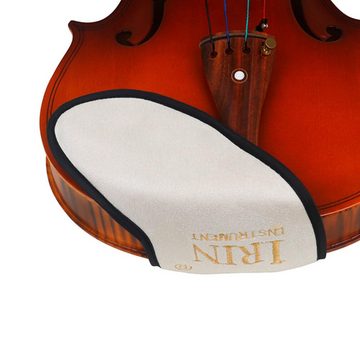 Einfach Schulterschutz Violine Schulterstütze Kinnpolster, geeignet für Violine 4/4-4/3 (Bequemer, stressabbauender Geigenkoffer aus cremefarbenem Samt), Geigen-Kinnstützenpolster aus weicher Baumwolle, Geigenzubehör