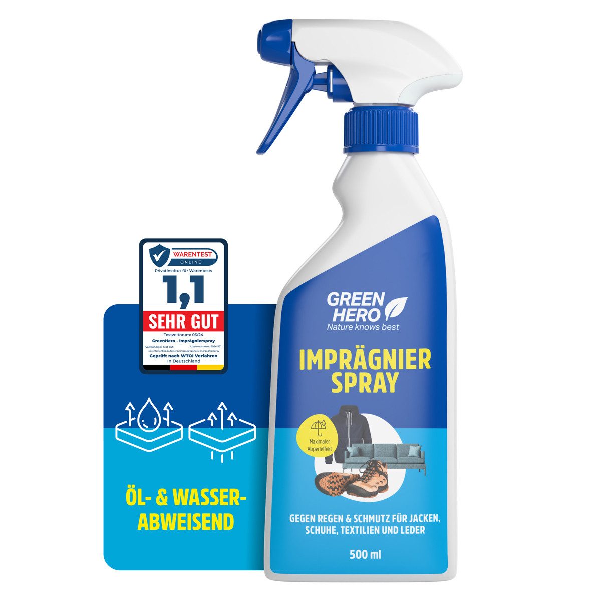 Imprägnierung für Kleidung mit Nanoversieglung Imprägnierspray