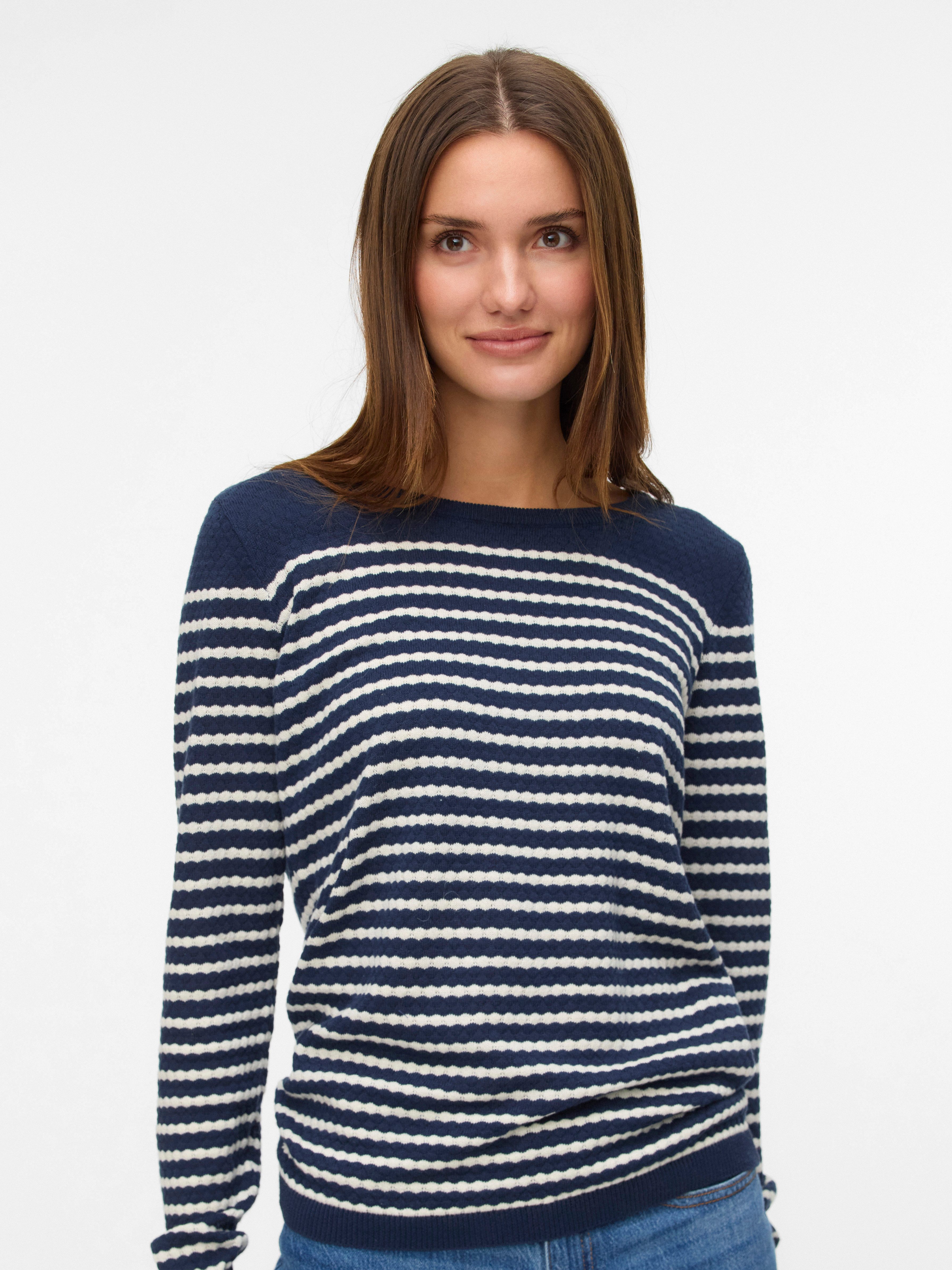 Vero Moda Rundhalspullover VMCARE STRUCTURE LS günstig online kaufen